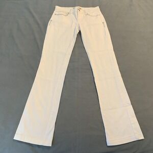 Joujou Jeans Juniors 5/6 White Low Rise Bootcut Paisley Rhinestone Studded Denim